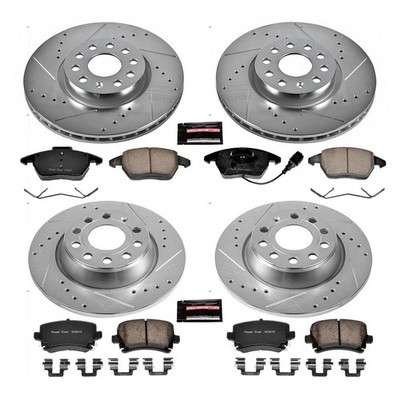 PowerStop Disc Brake Kit - Front and Rear - Fits Volkswagen Eos 2007-2010, Volks