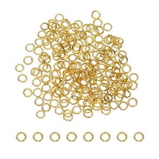 200 Pcs Open Jump Rings, 3mm Split Metal Ring 0.5mm Thick Connect, Gold