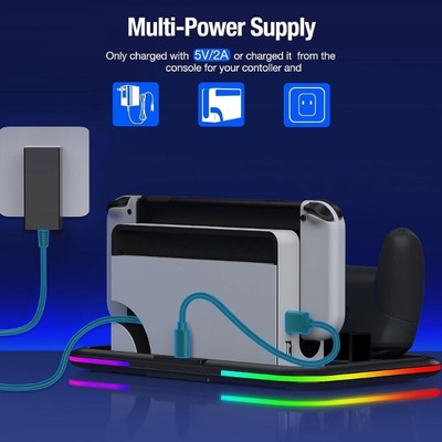 Charging Cradle with Game Console Storage Slot for Gaming Controller
