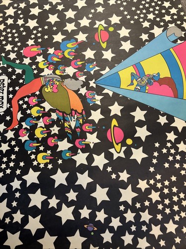 Rare Peter Max Vintage Original Poster 1969 Instant Nutrament Sky Jumper See Pic - Picture 12 of 22