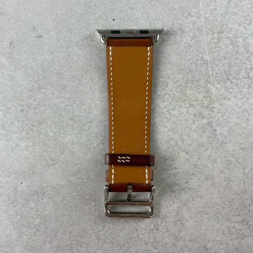 Hermes Brown Leather Apple Watch Band Strap Clasp 3.7 x 4.7 Inch Size Unisex - Zdjęcie 4 z 13