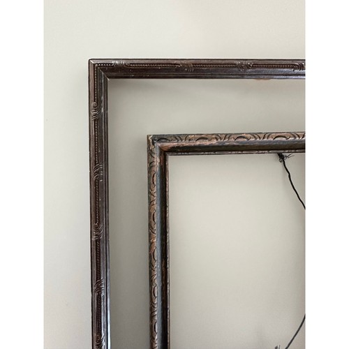 Carved Rustic Wooden Frame Wood vintage antique 5x7 minimal earthy Adirondack - Picture 8 of 8