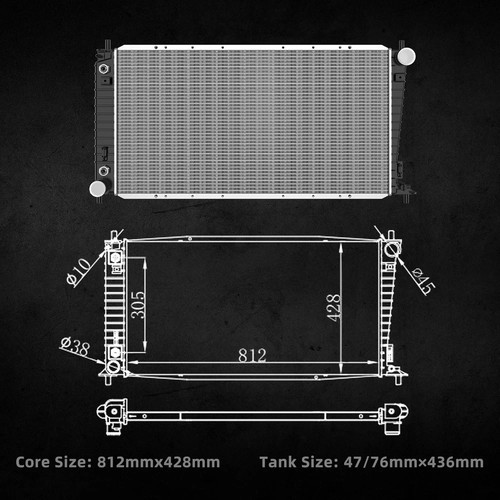 Radiator Compatible with 2005-2008 Ford F-150 4.2L V6 4.6L 5.4L V8, 2004 Expedit - Picture 7 of 7