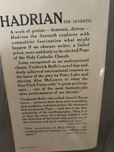 Hadrian The Seventh By Frederick Rolfe Paperback 1969 - Picture 2 of 4