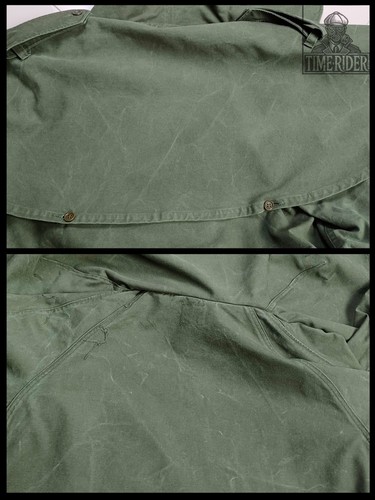 1960s French Army Green Canvas Frock Coat EB140 - Picture 13 of 18
