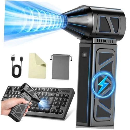 Compressed Air Duster, 360000RPM Powerful Electric Air Duster with Brushless 