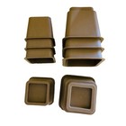 SONGMICS Bed Risers Brown 8-Piece Adjustable 3" 5" 8" Furniture Lift Heavy Duty