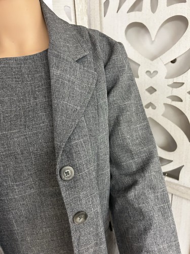 Spago ärmelloses Kleid mit langer Jacke grau Größe 12 - Bild 6 von 10