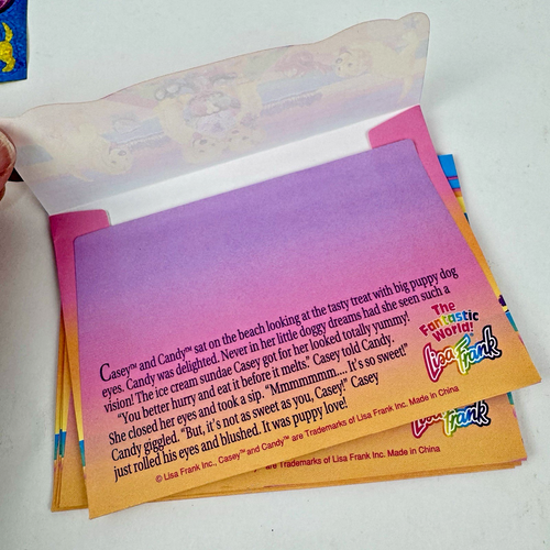 VTG Lisa Frank Casey & Caymus Zip Mini Stationary Binder Art Set Full - Picture 13 of 24