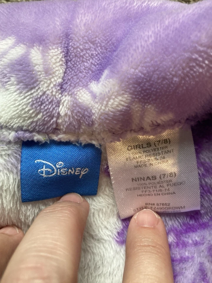 Disney Frozen Elsa Copo de Nieve Felpa Bata Niñas Talla 7/8 Suave y Acogedor Cinturón Incorporado Foto 4 de 4