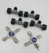Hot wheels Mechanix 2 X-Tool Wrenches + 4 Sets Monster Axles with Wheels/Tires