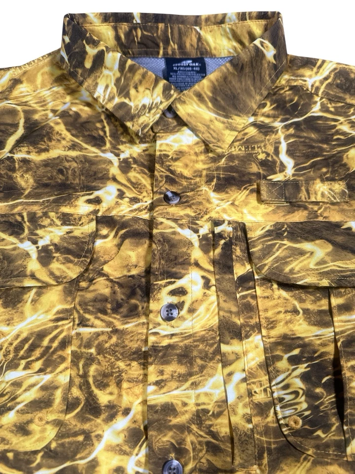 Mossy Oak Elements Fishing Shirt Men's XL Vented Roll Tab Outdoors Stretch NWOT - Image 3 of 4