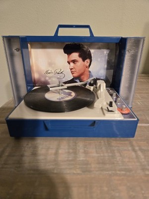 ELVIS PRESLEY Mini Record Player Light Up Decor Collector's Piece Plays 3 Songs