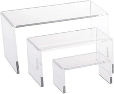 888 Display USA Clear Acrylic Jewelry Display Risers Showcase Fixtures Bakery...