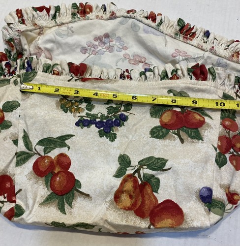 2 Longaberger Fruit Medley 2 Handle Liner 8.5 x 8.5 x 8 & Small 6.5 x 3.5 x 3.5 - Picture 12 of 17