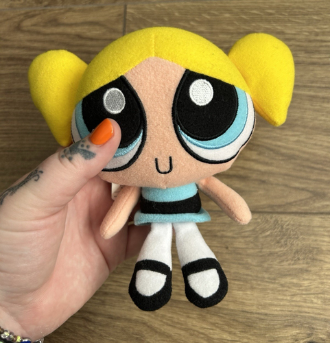 Vintage Trendmasters Bubbles Powerpuff Girl Beanie Plush Soft Toy 1999 Cartoon - Picture 6 of 14