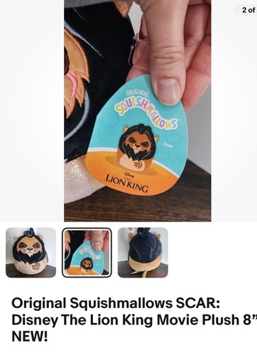 Original Squishmallows SCAR: Disney The Lion King Movie Plush 8” NEW! - Picture 3 of 3