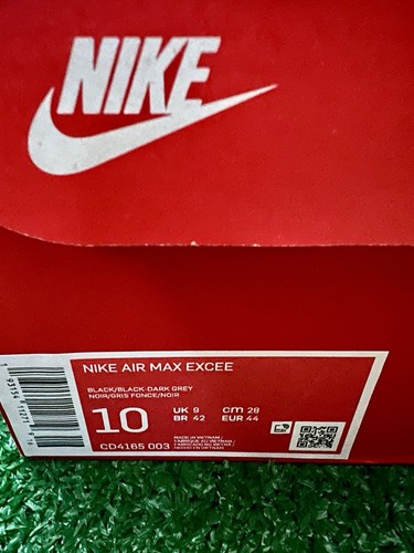 Nike Air Max Excee Men Size 10 Black Dark Grey Running Shoes New - Picture 3 of 5
