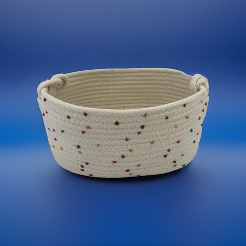 Small Woven Rope Decorative Storage Basket - Picture 2 of 10
