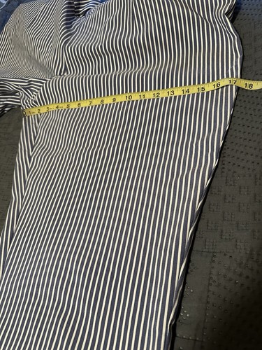 Cato Plus Size Woman Cropped Pants Striped Blue/ White 24W - Picture 7 of 12