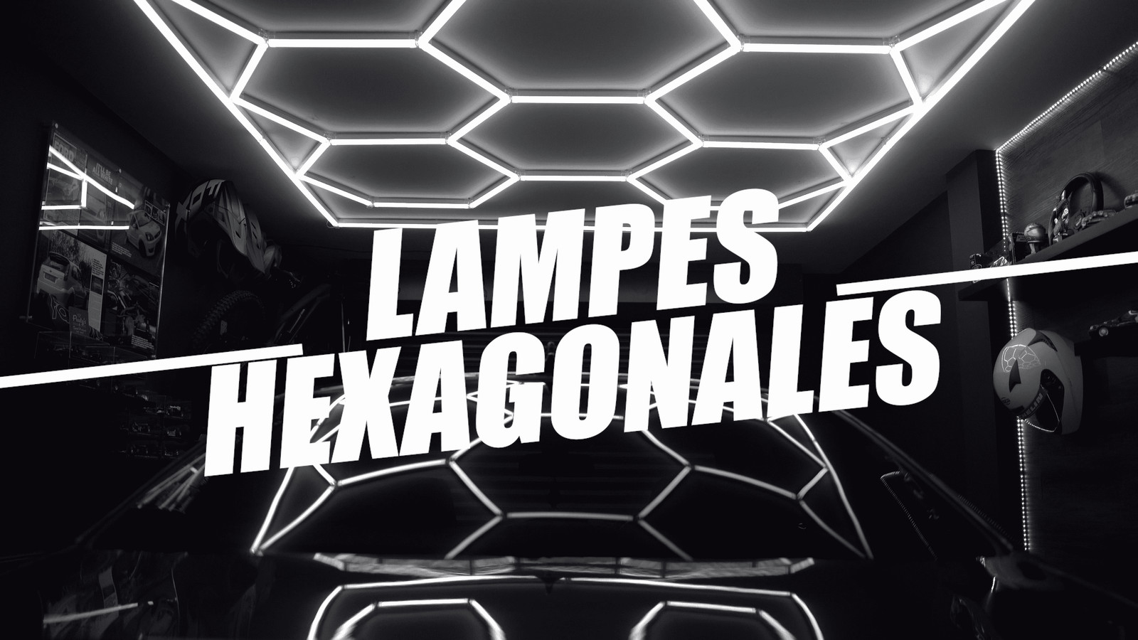 Plafonnier LED hexagonal anti-zones d'ombre pour grand garage 14 tubes - 3