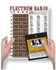 Plectrum Banjo Chords Chart Laminated 8.5x11 SIT PB41126 Stainless Strings