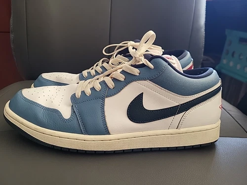 Air Jordan 1 Low USA Armory Blue Navy Red White Sneakers, Size 11.5 HM3711-144