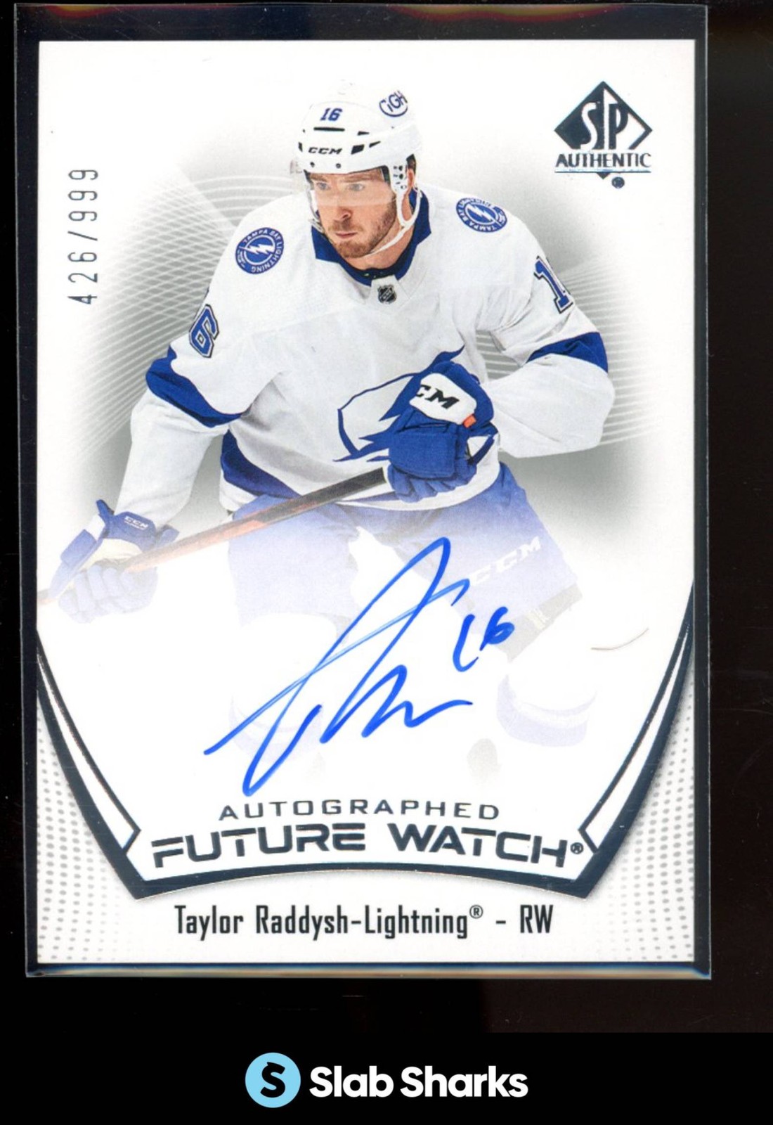 2021 SP AUTHENTIC #157 TAYLOR RADDYSH AUTO RC FUTURE WATCH ROOKIE /999