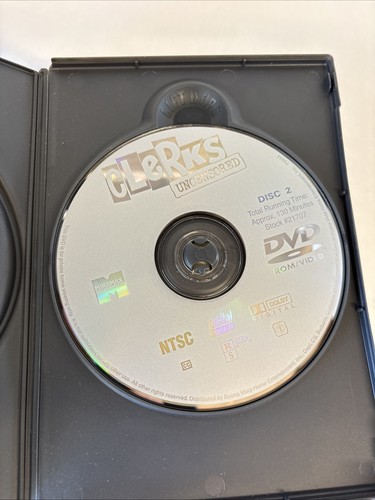 Clerks Uncensored (DVD, 2001, 2-Disc Set) Animated VG+ Discs See Condition - Foto 3 di 5