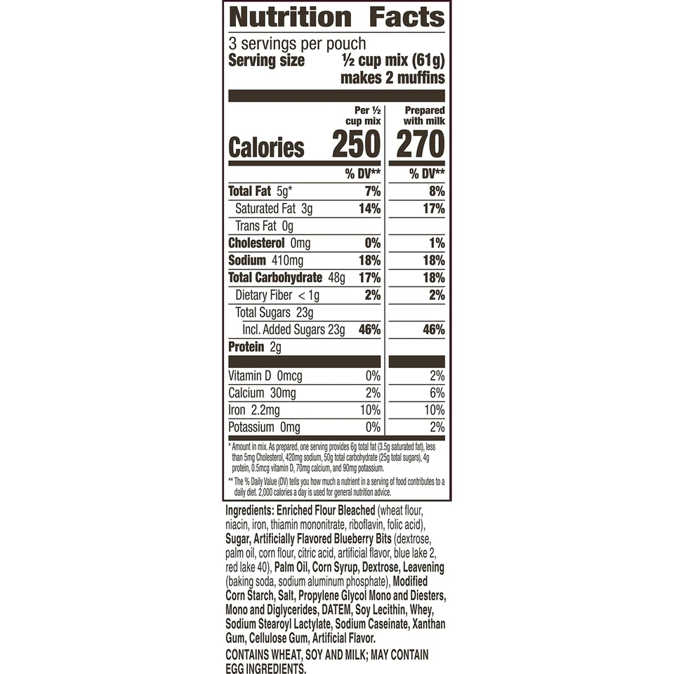 Blueberry Muffin Mix, 6.5 Oz (Pack Of 9) - Image 2 of 4