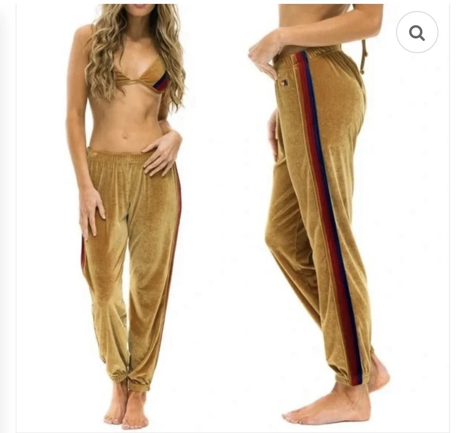 Moletom Aviator Nation veludo dourado moletom G conjunto GG de US$ 384 - Imagem 2 de 4