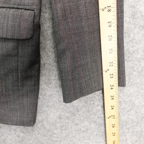 Abrigo deportivo vintage hecho en EE. UU. Ventana para hombre 40R gris a medida piel de tiburón Blazer S - Imagen 9 de 15