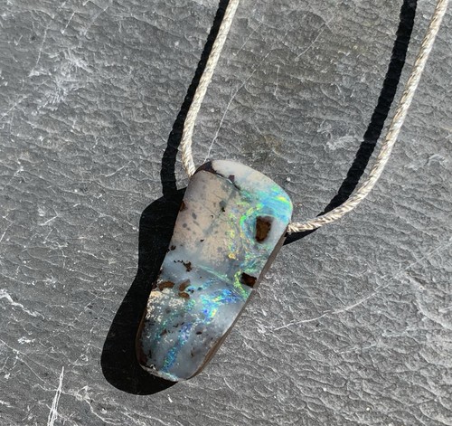 Collier/pendentif en argent 925 avec 1 opale boulder d'Australie, 45 cm - Imagen 10 de 16