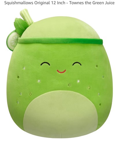 Orignal Squishmallows 12" Townes the Green Juice - Neu mit Etikett - Bild 1 von 5