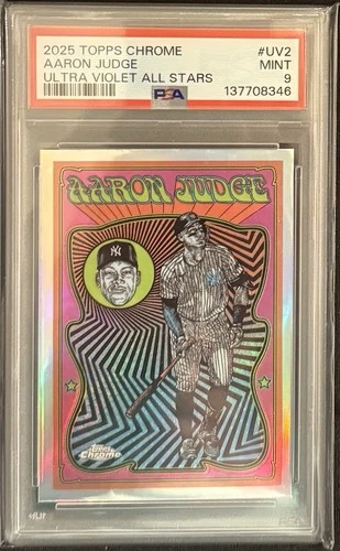 2025 Topps Chrome - Ultra Violet All Stars Aaron Judge #UV2 SP MVP PSA 9