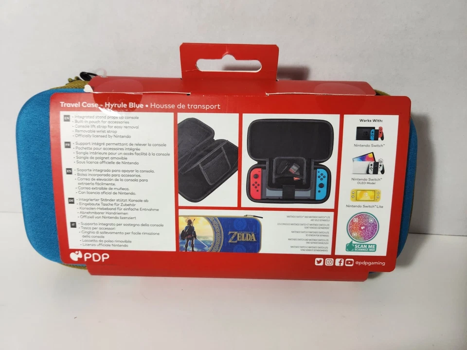 PDP Slim Deluxe Travel Case For Nintendo Switch OLED "Zelda Hyrule Blue" (NEW). - Image 2 of 3