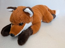 FAO Schwarz Adopt A Pet RED FOX Laying Plush 18" Stuffed Animal Super Soft