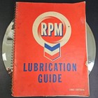 Guide de lubrification entretien voiture 1962 RPM pour Chevron, stations service standard USA