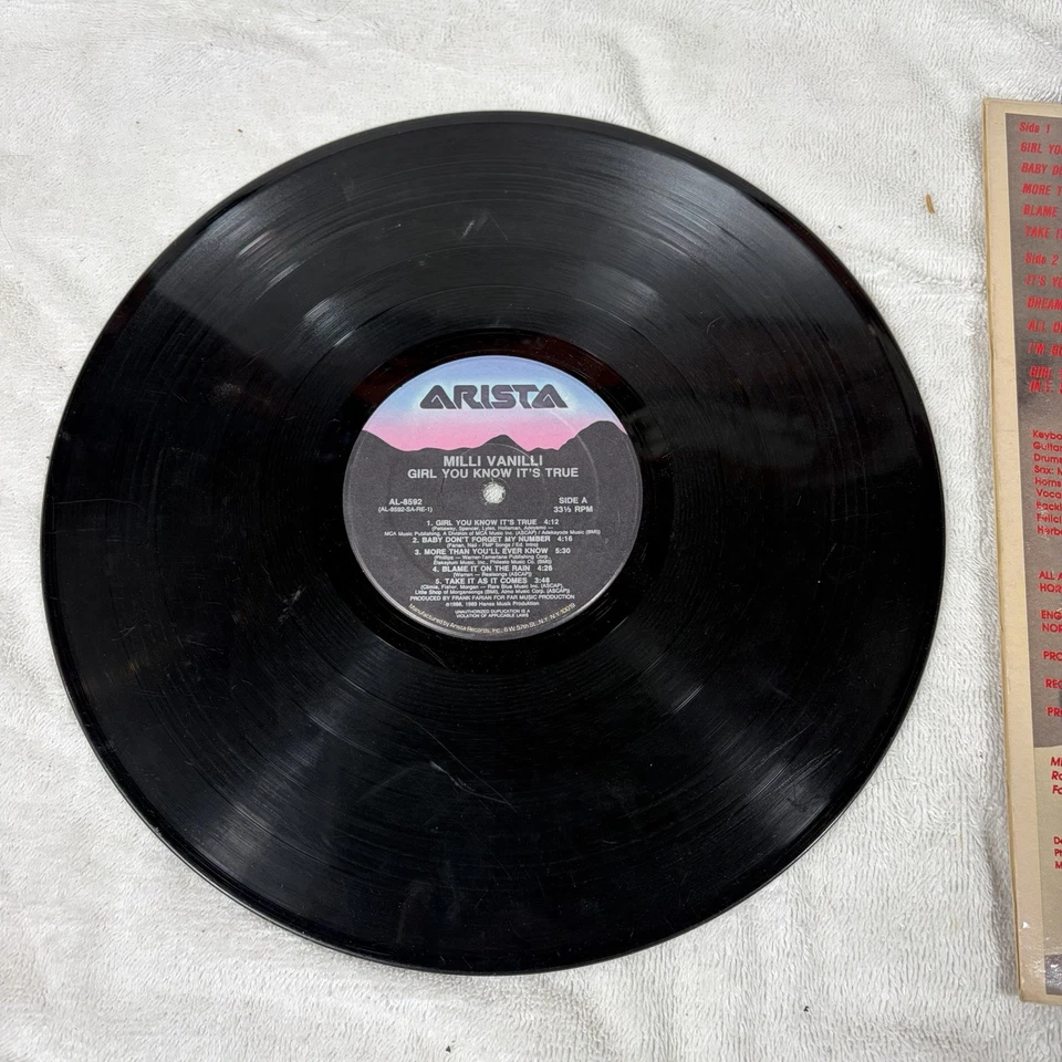 Milli Vanilli LP Girl You Know It’s True On Arista Vinyl Record 1989 - Image 4 of 4