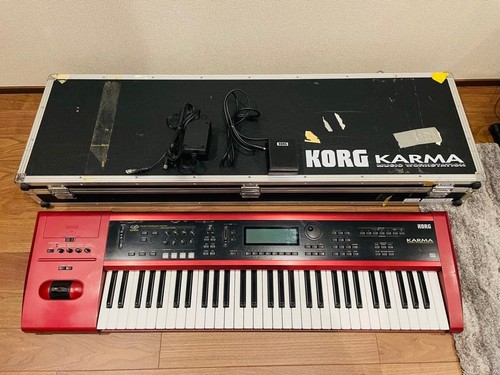 Korg Karma 61-Key Workstation Synthesizer Red w/ Hard Case & Power Adapter