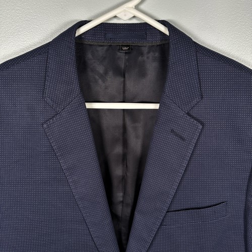 J.Crew Blazer Mens 42R Navy Ludlow Small Dot 2-Button Double Vent Sport Coat - Picture 1 of 13
