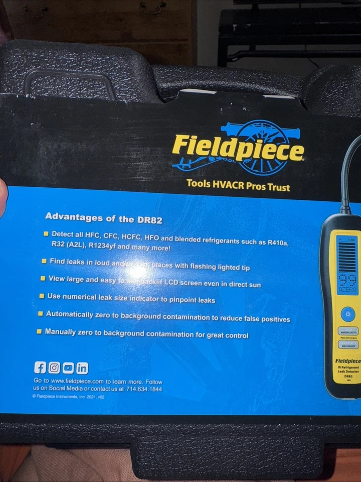 Fieldpiece DR82 Infrared Refrigerant Leak Detector - Image 2 of 4