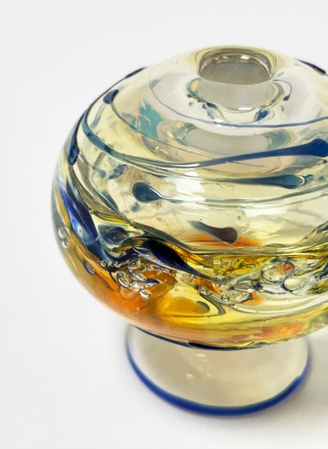 JOHN SCHUNMANN AUSTRALIAN ART GLASS FLAME LAMP WORK PERFUME BOTTLE NO STOPPER - Bild 2 von 10