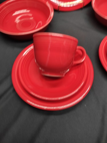 Lot Of 9 Piece Fiesta Ware Scarlet Red Homer Laughlin Fiestaware . - Picture 10 of 21
