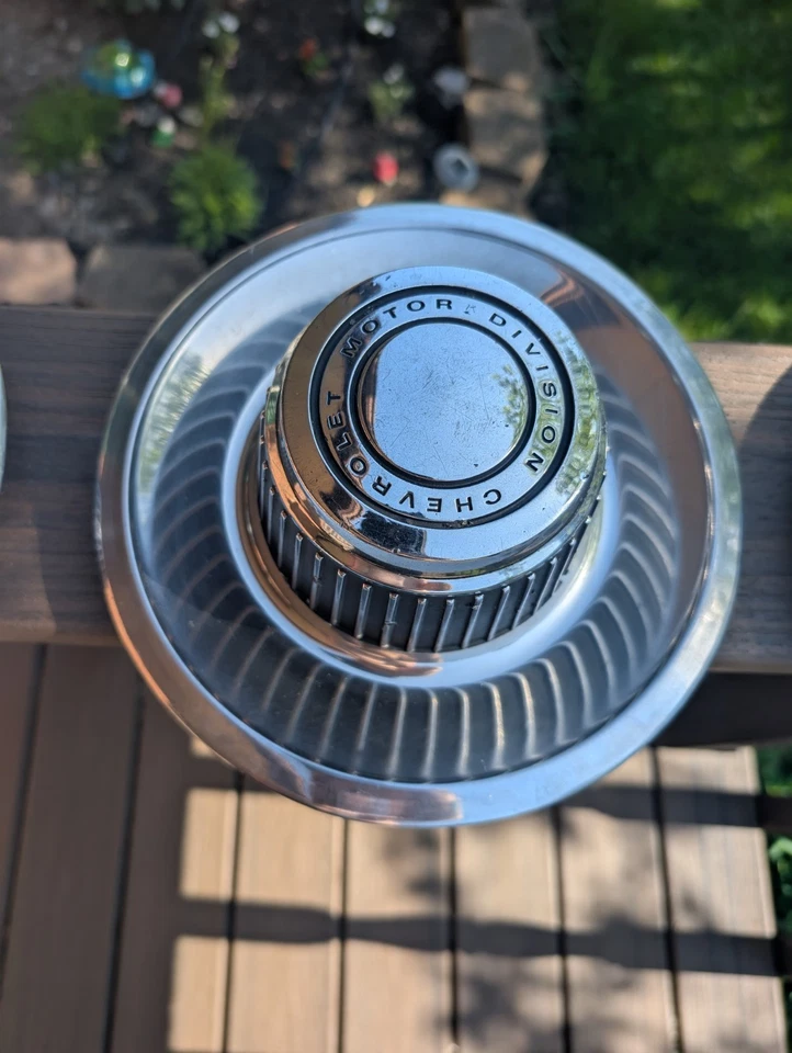 1968–1982 Rally Wheel Metal Derby Center Cap Rim Molding Hub Trim Impala Camaro - Image 4 of 4