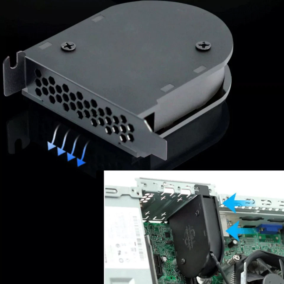 Mini PCIe Slot Fan PC Low Profile Heat Air Exhaust Cooler 3/4pin Power 3000rpm - Image 4 of 4