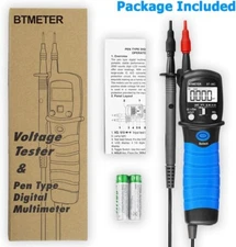 BTMETER BT-38C Pen Type Digital Multimeter AC DC 600V High Voltage Tester 60M Oh