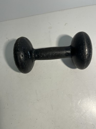 Vintage Weider Dumbbell 10 Lb Pound Bun Style Weight Fitness Bodybuilding - Picture 6 of 9
