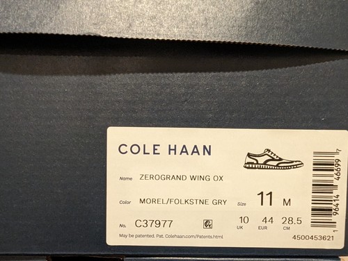Cole Haan  Men's Zerogrand  Wingtip  Oxfords Shoe  Size  11 NIB - Picture 6 of 6
