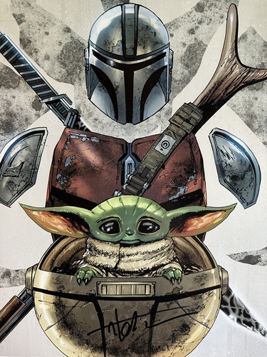 THE MANDALORIAN #1 SIGNED BY TYLER KIRKHAM EXCLUSIVE TRADE- COA ๐ - Picture 3 of 10